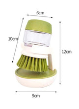 Load image into Gallery viewer, Liquid Soap Dispensing Brush Soap Dispensing Liquid Green 6x9x10cm
