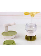 Load image into Gallery viewer, Liquid Soap Dispensing Brush Soap Dispensing Liquid Green 6x9x10cm
