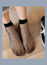 Load image into Gallery viewer, Pair Of Net Socks Fabric is super soft that gives you superior comfort Black
