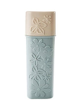 Load image into Gallery viewer, Portable Flower Carved Toothbrush Holder Blue 8x5x18cm
