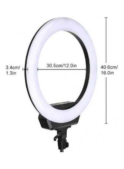 Selfie Light Ring -Shaped Light Can Create Circle Aperture Effect, Which Will Make Your Eyes More Attractive 30cm Black/White