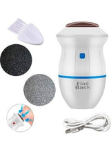 Load image into Gallery viewer, Find Back Callus Remover Built In Vaccum Absorption Electric Foot Grinder With Head Replacement White/Blue
