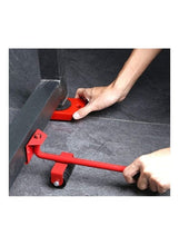 Load image into Gallery viewer, Furniture Mover Tool Set Furniture Transport Lifter Heavy Stuffs Moving Tool 4 Wheeled Mover Roller And 1 Wheel Bar Hand Tools Red 11.5cm

