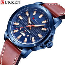 Load image into Gallery viewer, Men&#39;s Waterproof Genuine Leather Band With CA lander Quartz Watch 8376
