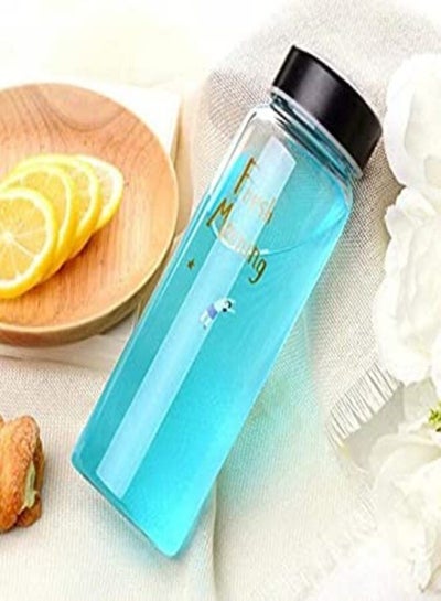 Water Bottle with Big Wide Mouth, Leakproof Anti-Slip Bottle Fast Flow Outdoor Transparent Water Bottle Office Water Bottle Water Bottle for Outdoor Gym and Office