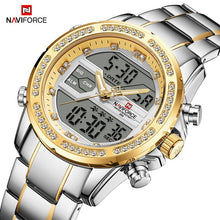 Load image into Gallery viewer, Men&#39;s Stainless Steel Analog &amp; Digital Wrist Watch NF9190
