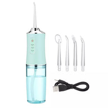 Load image into Gallery viewer, Water Flosser Cordless Dental Oral Irrigator, 220ML Portable Rechargeable Waterproof, 3 Modes and 4 Jet Tips, Detachable and Cleanable Water Tank, for Travel and Home, Braces and Bridges Care
