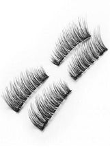 Load image into Gallery viewer, 4-Piece Double Magnet False Eyelashes Set Superior adhesive keeps them intact without drooping Black
