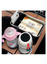 Load image into Gallery viewer, Multifunctional Car Armrest Storage Box Water Cup Holder, Universal Armrest Storage Box with 2 Foldable Cup Holders Upgraded Car Storage Box for Water Cups Tissues, and Mobile Phone
