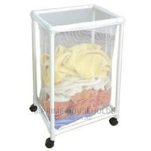 Load image into Gallery viewer, Laundry Sorter Single Bag White Sturdily built which evades rust and inhibits deformation 40x30x70centimeter
