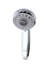 Load image into Gallery viewer, LED Shower Head Silver Transforming the stream of water into a beautiful waterfall of light 22x7.8x3.6centimeter
