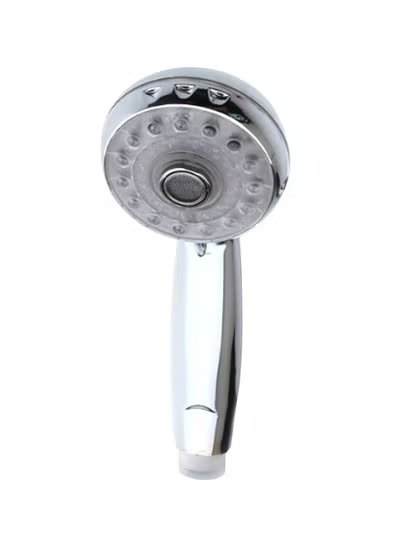 LED Shower Head Silver Transforming the stream of water into a beautiful waterfall of light 22x7.8x3.6centimeter