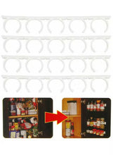 Load image into Gallery viewer, 20-Piece Kitchen Spice Jar Rack White The shape can be cut to suit your space and different needs.
