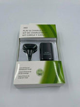 Load image into Gallery viewer, Play &amp; Charge Kit Black for XBOX 360 Game Hand Controller Battery USB Cable XB
